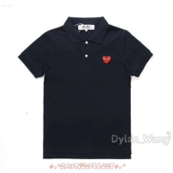 heart Tshirt New Hot Sales High Quality Pure Cotton commes Designer Play Black Fashion Casual Classic Mens Polo T Shirt trendy Unisex shirts 1f2