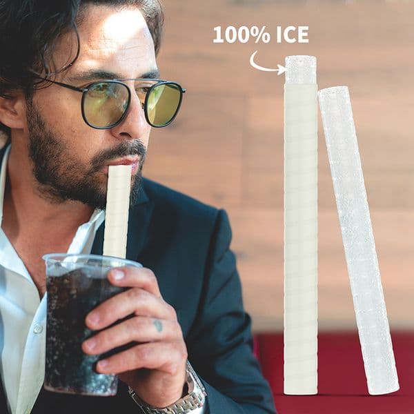 Reusable Ice Straw Mold, BPA-Free Silicone Ice Tube Maker, DIY Frozen Ice Drinking Straw Mould for Cocktails Coffee Juice Cold Drinks