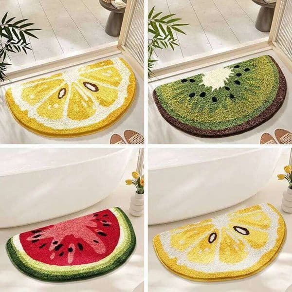 VIKAMA Little Fresh Fruit Special Imitation Cashmere Warm Machine Washable Bathroom Door Carpet Porch Mat Home Decor 26Y0611