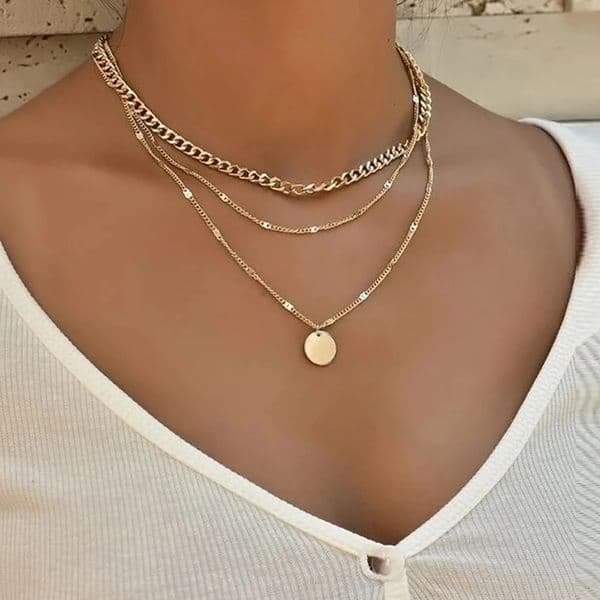 jewelry: stylish, simple, trendy multi-layer sequin pendant necklace, sweater chain, bestseller on , early spring fashion