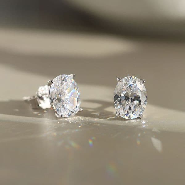 Fast Shipping From The US Warehouse: Exquisite Men's 925 Sterling Silver Earrings With Ice Crystal Moissanite Series