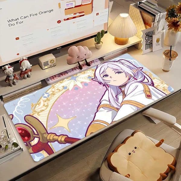 Anime Frieren at the Funeral Mouse Pad Non-slip Rubber Gamer Balance Computer Mat Decoracion Deskmat Laptop Office Large Z260610