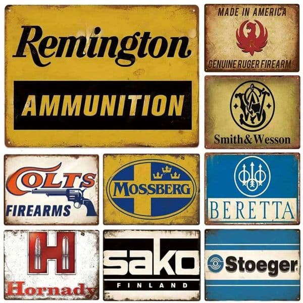 Metal Tin Signs Stoeger Beretta Wall Decoration Plaque Vintage Art Poster Iron Painting for Man Cave Home Cafe Garden Club Ba W260611