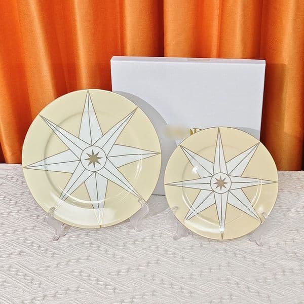 Bone China Brand Dinner Plates Grilled Beef Steak Fruit Plate Simple and Elegant Tableware
