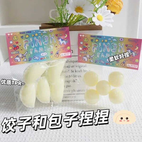Simulation food buns dumplings food play pinch music toys tpr decompression artifact factory decompressionT260611