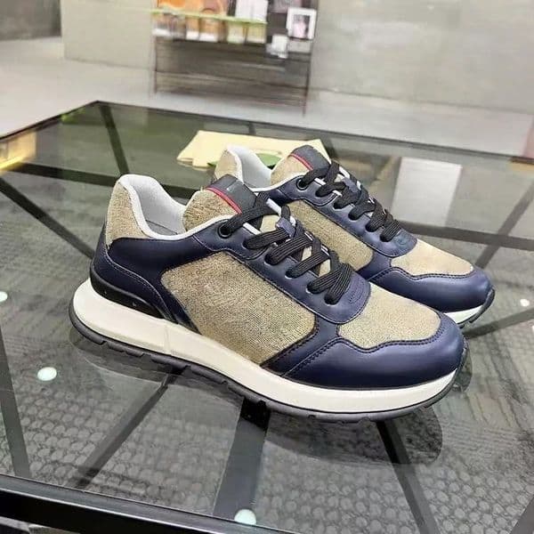 Leather men's shoes light luxury breathable thick soled height increasing dad's shoes fashionable and casual sports running shoes