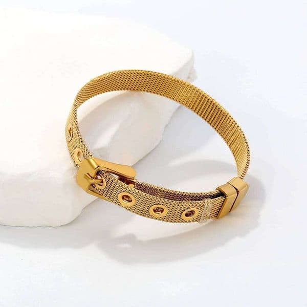 Narrow Mesh Strap Bracelet for Couple Adjustable Stainless Steel Women Men Watch Chain Belt Bangle Watchband Metal Jewelry W260611