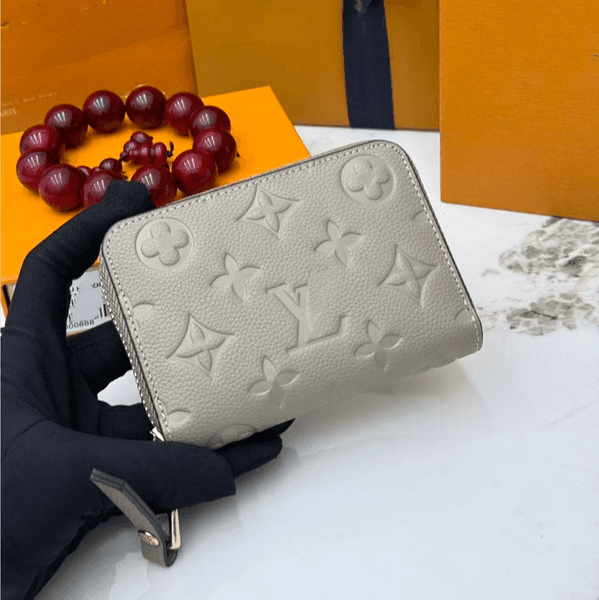 High quality neutral zipper coin wallet, denim wallet checkered leather wallet Takashi Murakami style mini change holder multi card slot daily small wallet M60067
