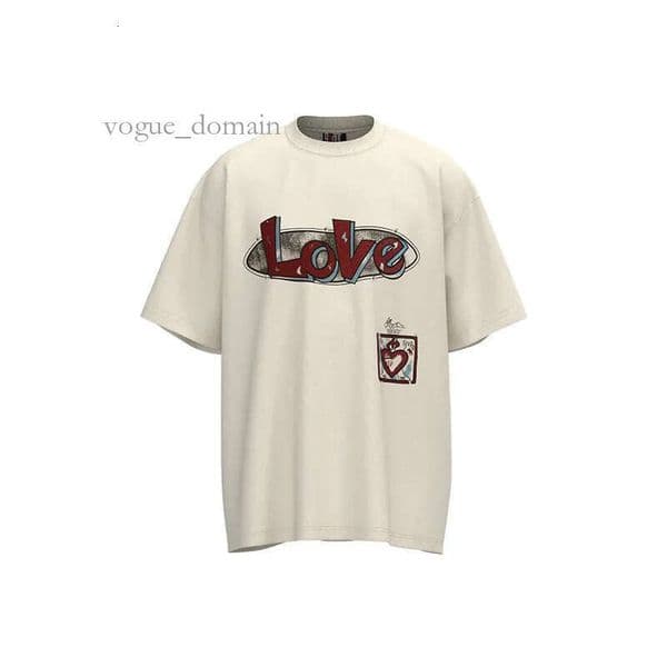 Mens Shirts Saint Michael Washed And Worn Short Sleeve Retro Print Vintage Couple T Shirt American High Street Brand Religious Art Elements 88e