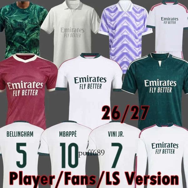 MBAPPE jerseys 26 27 BELLINGHAM soccer jersey VINI JR REALS 125TH football shirt Player Version TRENT GONZALO camiseta kids MADR