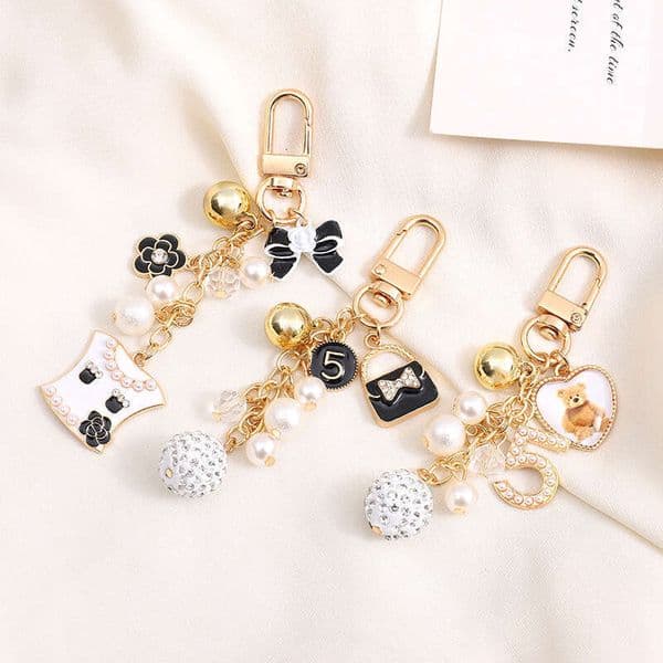 Luxury Pearl Bow DIY Accessory Making Kit, Decor Charms for Earphone Case, Keychain & Bag Hanging Chains, Handmade Craft Supplies