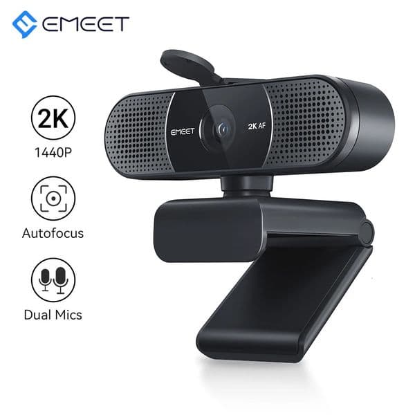 Webcam 2K Web Camera 1080P 60FPS Streaming Camera Autofocus EMEET C960 2K USB WebCam With Microphones for YouTube Desktop/Laptop 260611