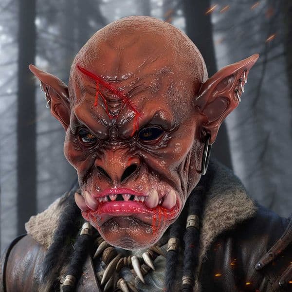 New Halloween Horror Headgear Party Cosplay Exhibition COSPLAY Game Warcraft Ghost Mask Makeup Costume L260611