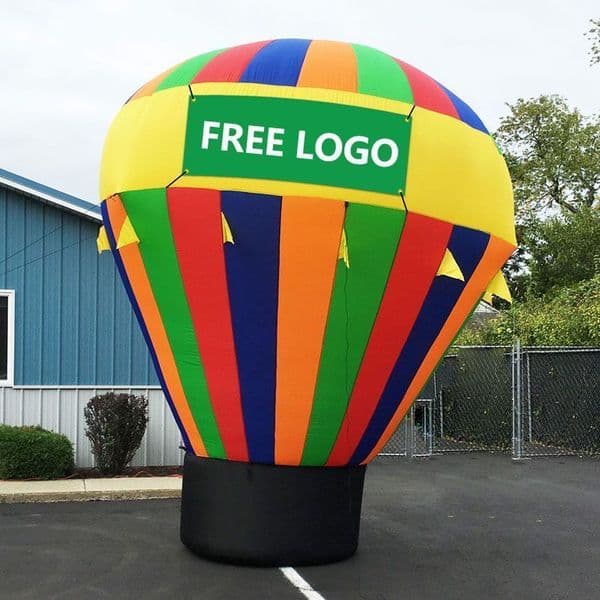 Free delivery 6m height (20ft) with blower Colorful Inflatable Hot Air Ground Balloon For Advertising