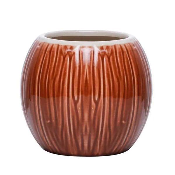 Tiki Coconut Shape Mugs Hawaii Cocktail Cup Beer Beverage Mug Wine Mug Ceramic Tiki Mugs C260611