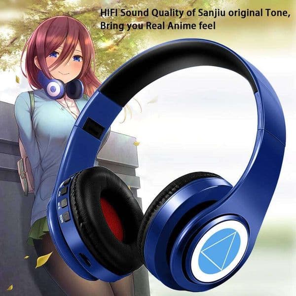 Anime Miku Nakano Sanjiu Cosplay Stereo Wireless Headphone V5.0 BT Headset for PC mobile 26Y0611