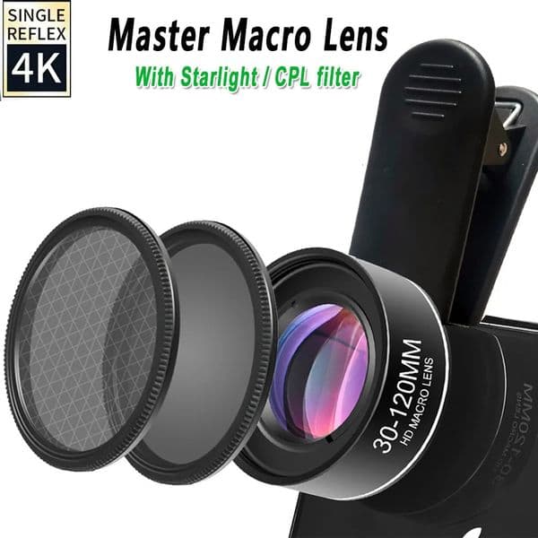 Professional Phone Lens kit 10x Macro Lens Shooting 3-12cm CPLStar Filter for Phone Vlog Insects Flowers Plants Beauty Live 260611