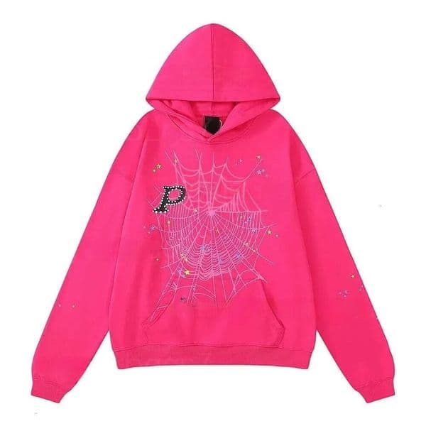 Spider Hoodie Tracksuit Unisex Sp5derhoode Grid Pink Graphic Zip Up Oversize Fit High Quality Spyder Soft Plush Fabric For Men Women Daily Street Hip Hop Matching 2F4