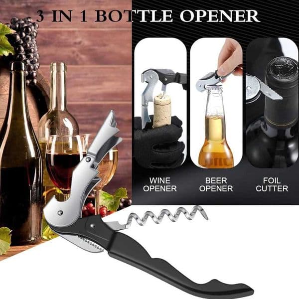 wholesale Red Wine Opener Stainless Steel Opener Double-Hinged Opener Professional Bar Accessories Suitable For Waiters And Bartenders L260610