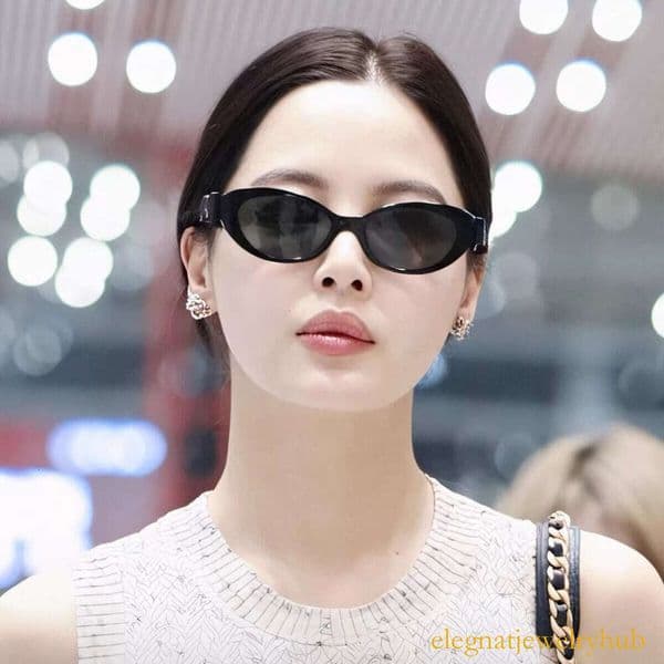 Designer cc sunglasses Ch9181 Small Frame Cat Eye Sunglasses Detachable Personalized Bow channels sunglasses