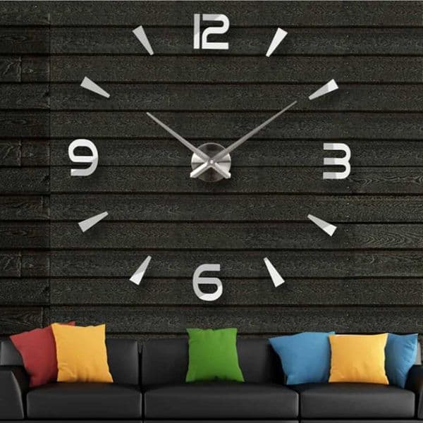 Large 3D DIY Wall Clock Giant Acrylic Mirror Clocks Frameless Big Horloge Home Decoration for Living Room Bedroom Wall Decor C260610