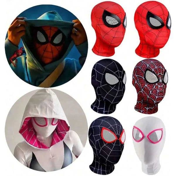 Woemn Spiderman Mask Men Superhero Spider man Miles Gwen Cosplay Masks Halloween Party Cosplay Costume Props for Boys Girls L260610