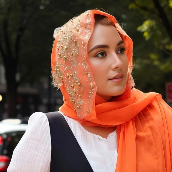 Sparkle Shimmer Gold Glitter Women Soft Chiffon Beaded Long Hijab Scarf Shawl Fashion Muslim Hijab Head Wrap Scarves 260610