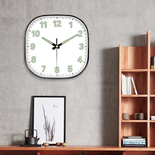 1PC Square Luminous Wall Clock Modern Simple Light Luxury Creative Clock for Bedroom Living Room Quartz Clock Silent Wall Watch C260610