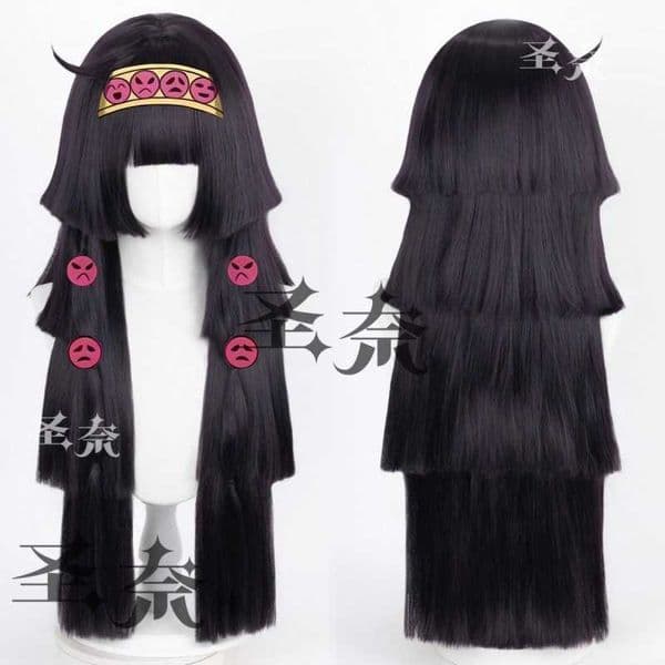 SantenayYarugaGrenouille Custom Purple-Black Layered Long Hair Hunter x Hunter Cosplay WigL260611