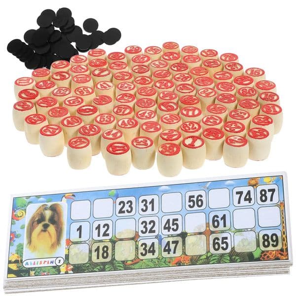 1 Set Russian Set Family Game Wood Russian Game for Adults Kids Russian Game Supplies Bingo Game Set 260509