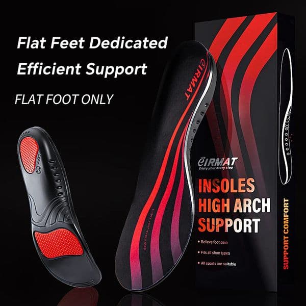 1Pair Orthopedic Arch Support Insole 220lbs Heavy Duty Distributes Pressure Athletic Running for Work Boots 260608