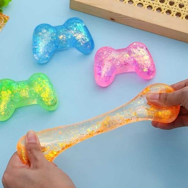 Maltose Squishy Sequins Game Machine Fidget Toy Anti-stress Slow Rebound Pinch Toy Elastic Squeezing Colored Decompression Toy M260611