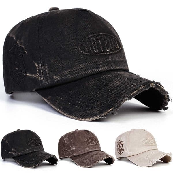 Washing Hole Unisex Embroidery BOSTON Baseball Caps Spring Autumn Outdoor Adjustable Casual Hats Sunscreen Hat Sports M260611
