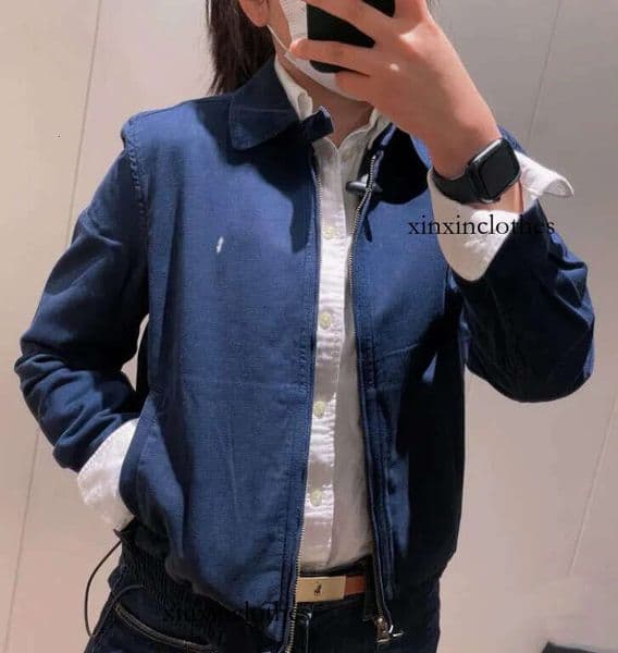 Pony Embroidery Women High Grade Jacket Designer Luxury Long Sleeve Coats Casual Daily Zipper Jackets