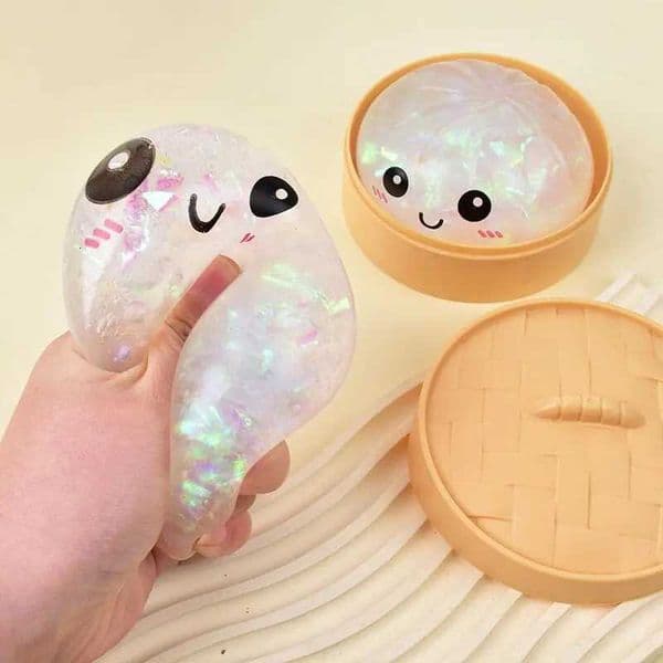 Steamed Bun Pinch Music Simulation Steamed Bun Shape Cute and Fun Relieve Stress Soft and Non Sticky Hands Soothing Good ItemT260611