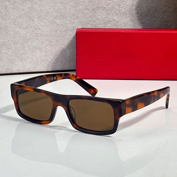 PR D06V Fashionable mens rectangular sunglasses luxurious classic acetate frame rectangular glasses mans womens outdoor casual daily sunglasses UV protection