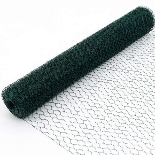 60M Size Galvanized Hexagonal Floral Green Wire, Outdoor Anti-Rust Poultry Netting for Garden, Large Chicken Coop Wire Fencing