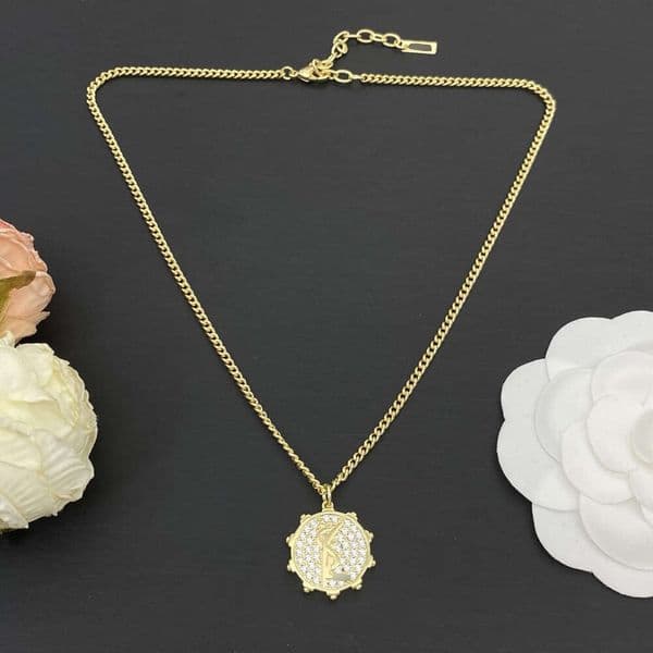 Designer yslly necklace with Elegant Rhinestone Necklace for Women