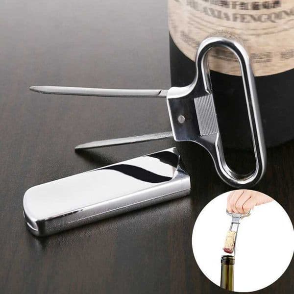 wholesale 1/2pcs Portable Wine Bottle Opener Stainless Steel Pumps Cork Corkscrew Out Tool Handheld Type Bottle Cork Pulle Bar Accessories L260610