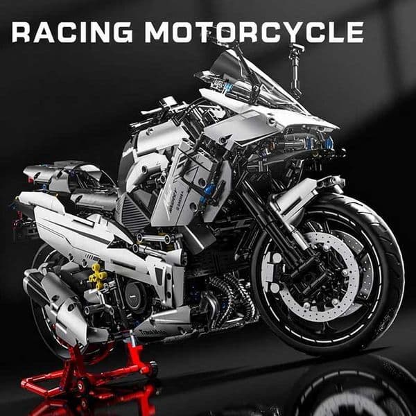 15 Motorbike Building Blocks Road Racing Vehicle Bricks Creative Toys Cars Gifts for Kids Boys Children Adult Ornament 2200Pcs L260612
