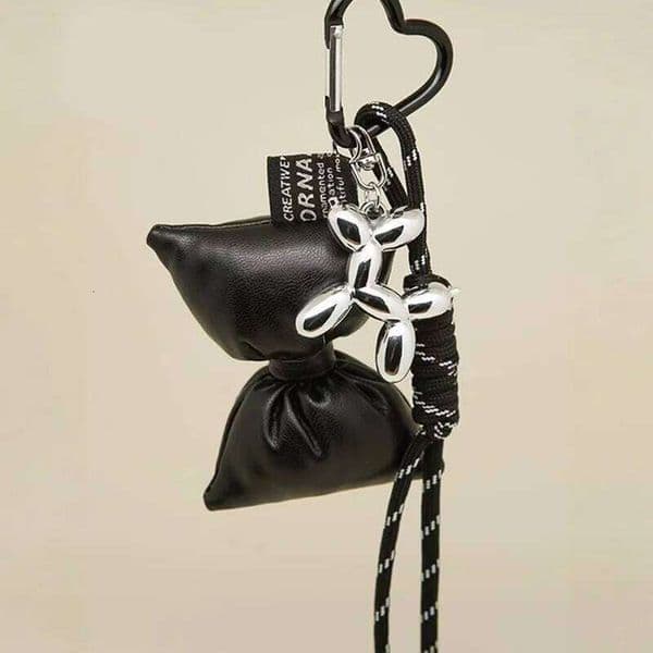Fashionable Heart Leather Rope Keychain Cherry Bow Y2K Pendant Ornaments Mobile Phone Lanyard Gifts Bag Accessories 26Y0612