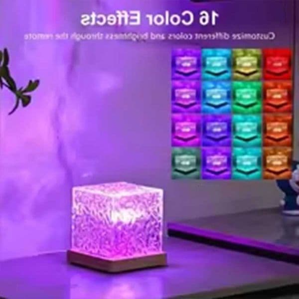 Night 16 Colors New RGB Light Remote Ocean Wave Projection Lamp Aurora Projector Lights Home Decor Rechargeable Table Nightlight M260612
