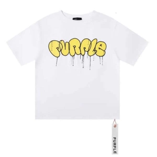 Purple T Shirt Summer Fashion Explosion Mens Designer T Shirt Mens Unisex Casual Short Sleeve Purple Letter Print Hip Hop High Street Letter Pp Short T Shirt 5F0