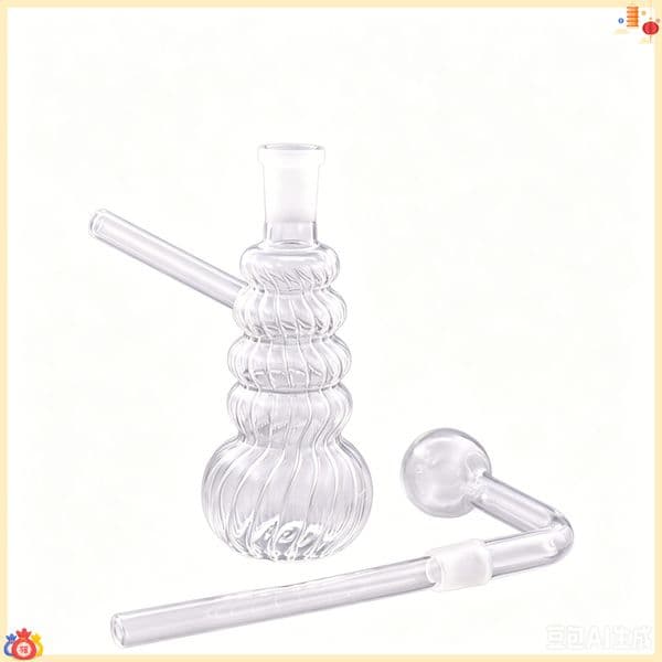 Wholesale Portable Clear 14mm Glass Oil burner pipe Hookah Thick heady Glass tobacco Bongs Water Pipes Bubbler with bubbler smoking banger bowl