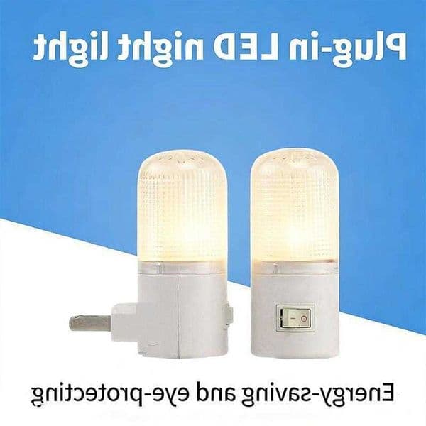 LED Night Light EU 1PC US Plug Emergency Wall Mounted Lamp 3W ABS Soft Warm For Living Room Bedroom Kid Baby Bedside Home M260612