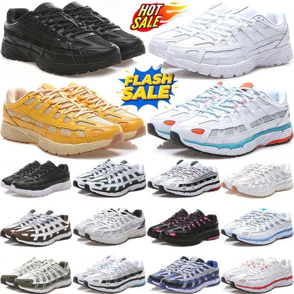fashion designer running shoes p6000 mens sneakers woman p-6000 trainers free shipping Metallic Silver White Sail Triple Black Casual jogging walking shoe with box