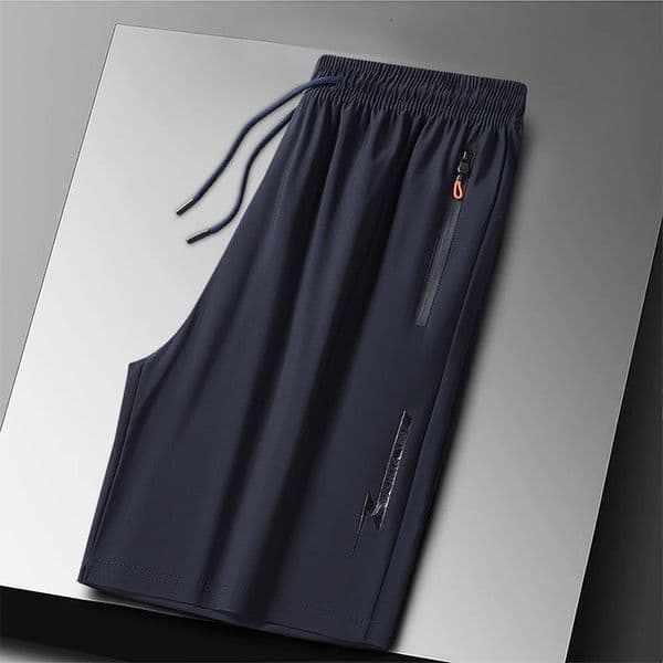 Plus Size Ice Silk Sport Shorts Man Breathable Quick Dry Track Shorts Outdoor Drawstring Running Shorts with Zipper Pocket 6XL 260612