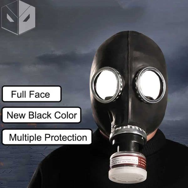 64 Type New Multipurpose Black Gas Full Mask Respirator Painting Spray Pesticide Natural Rubber Mask Chemical Prevention Mask L26061069GE