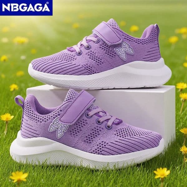 Cute Girls Casual Shoes Lightweight Mesh Running Sneakers Student Kids Flat Comfortable Walking Footwear Non Slip 260611