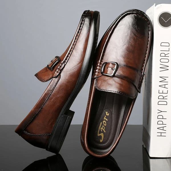 High Quality Mens Genuine Leather Loafers Handmade Casual Shoes Moccasins Slip on Walking Flats Versatile Male Business 260611